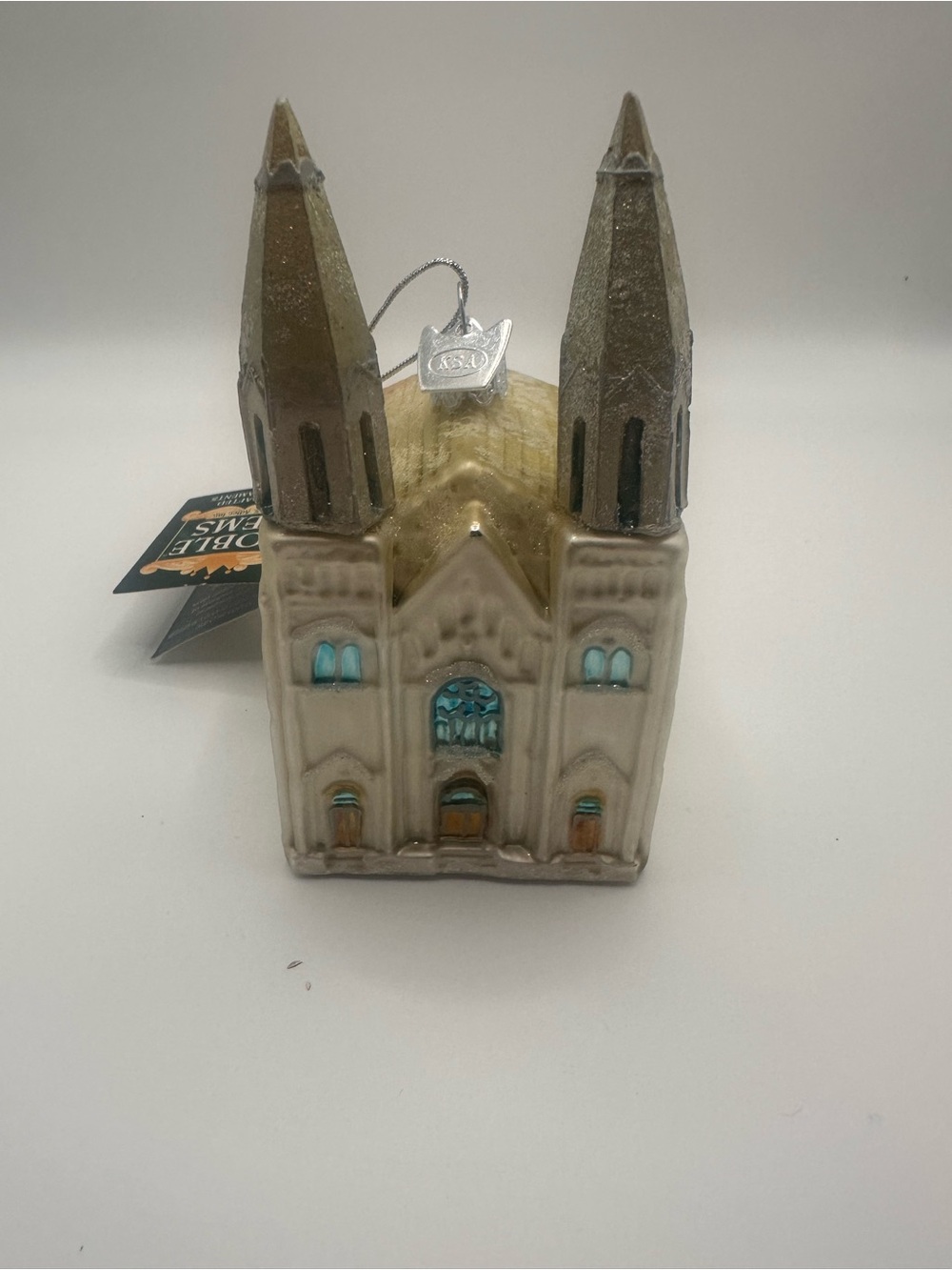 Kurt Adler Noble Gems Glass Cathedral Christmas Ornament NB0605 W/ Tag Glitter